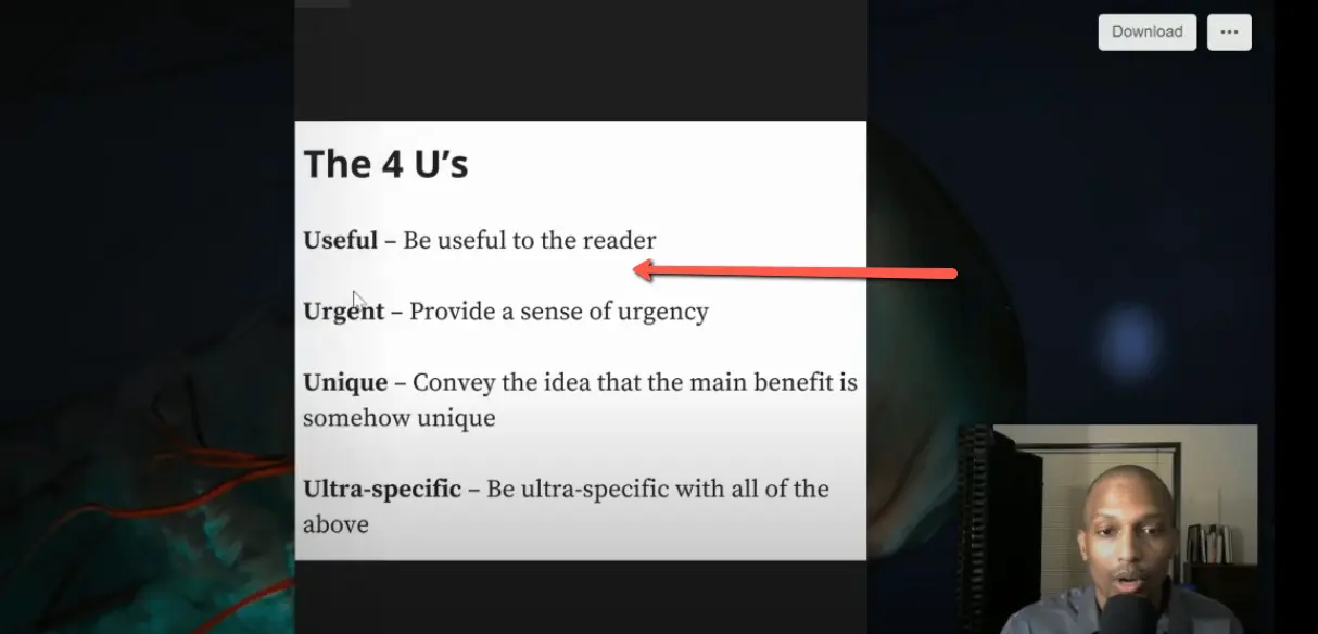 Copywriting Tutorial: Urgent, Useful, Ultra-Specific, Unique - The "4 U's Formula" - How to Write More Powerful Copy and Headlines