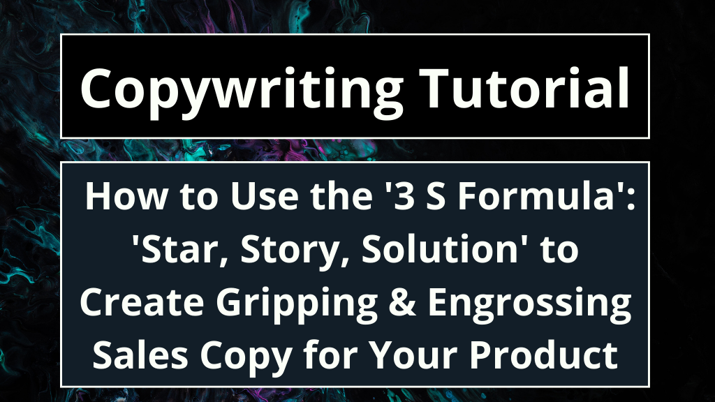 How To Use The 3 S Formula Star Story Solution To Create