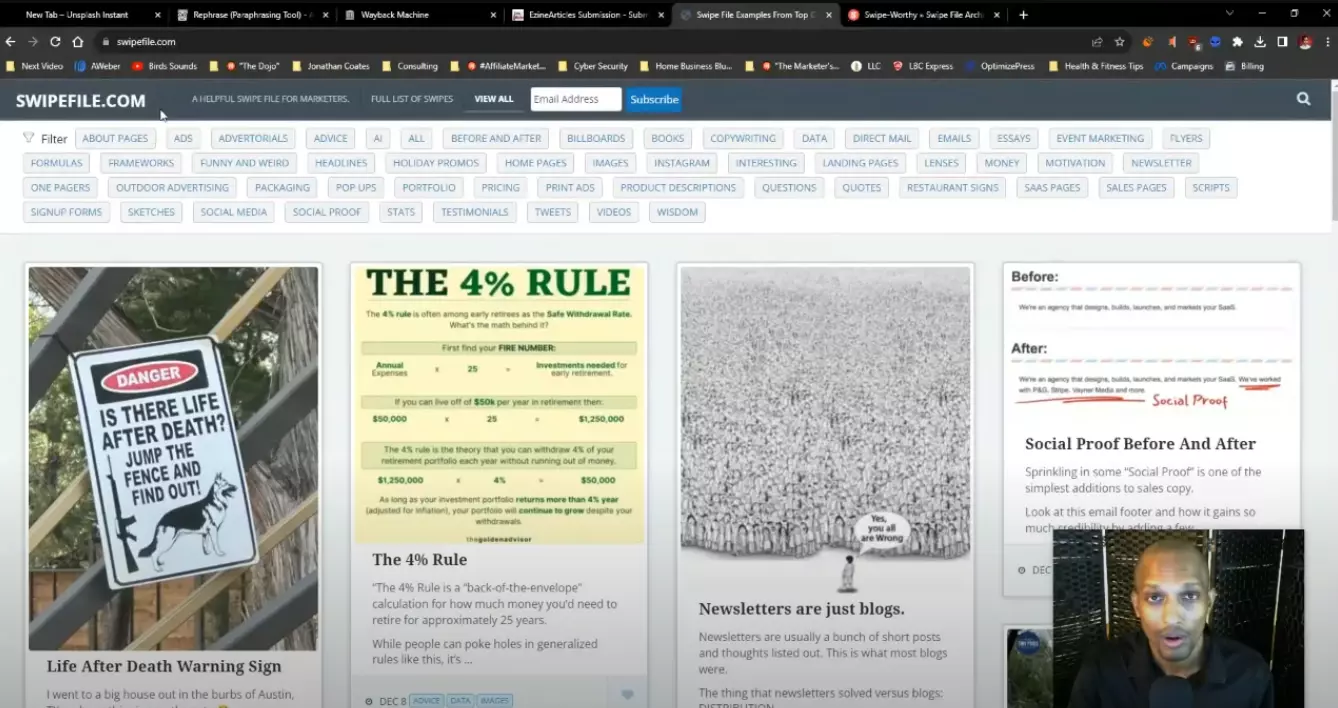 The Copywriters Actionkit: Swipefiles & Paraphrasing for Unmatched Creativity & Effective Messaging